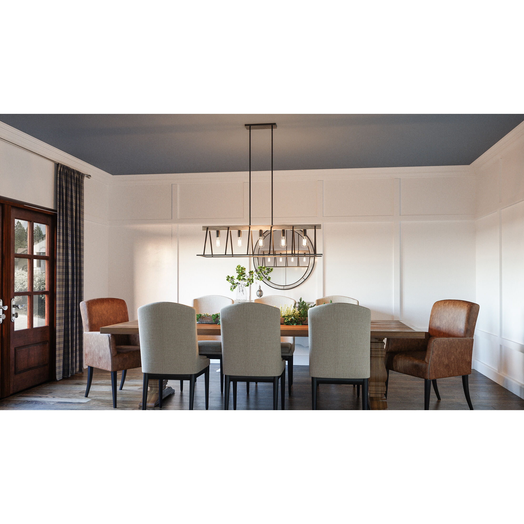 Quoizel BRT542GK Brockton 5 Light 42 inch Grey Ash Island