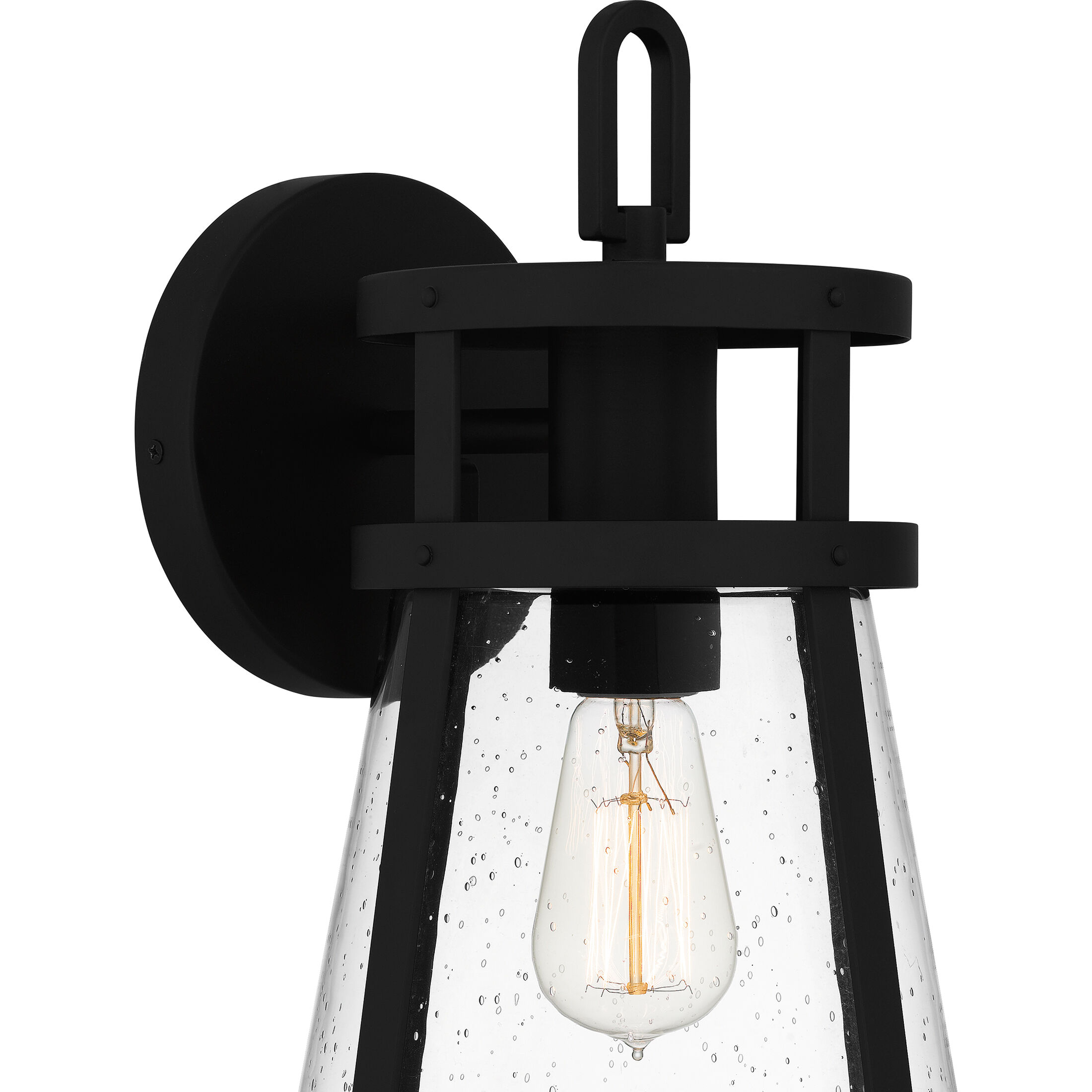 Barber 1 Light 17 inch Matte Black Outdoor Wall Lantern