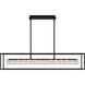 Dazzle LED 48 inch Matte Black Linear Chandelier Ceiling Light, Large