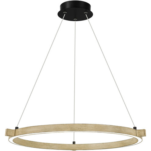 Soma 27 inch Whitewashed Walnut Pendant Ceiling Light