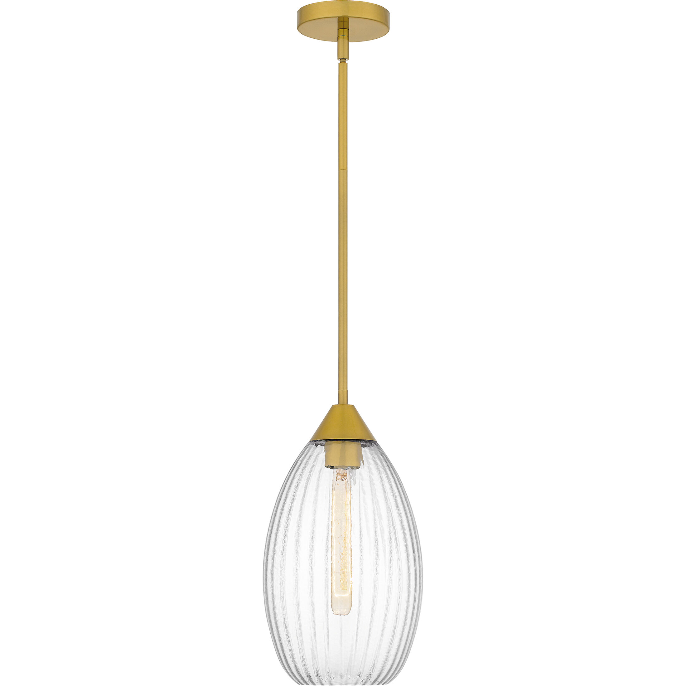 Marza 1 Light 8.5 inch Brushed Gold Mini Pendant Ceiling Light, Small