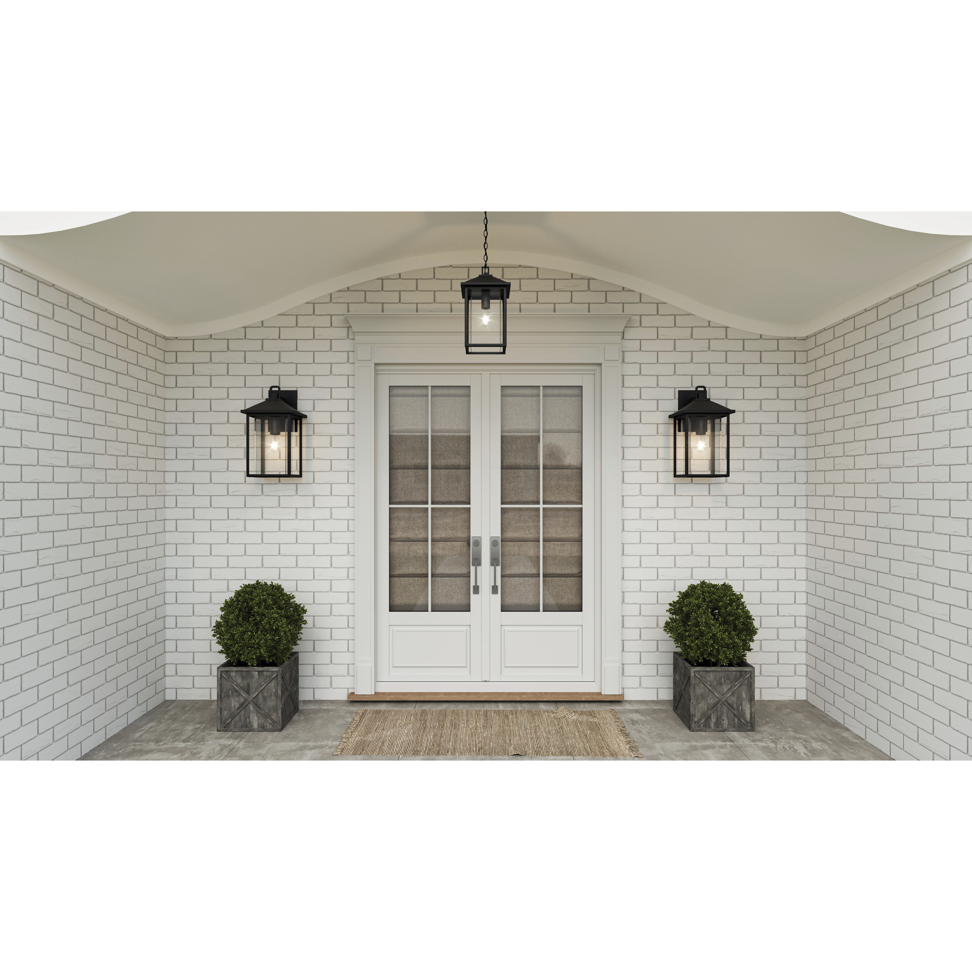 Fletcher 1 Light 18 inch Earth Black Outdoor Wall Lantern