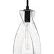 Stetson 1 Light 6 inch Matte Black Mini Pendant Ceiling Light, Small