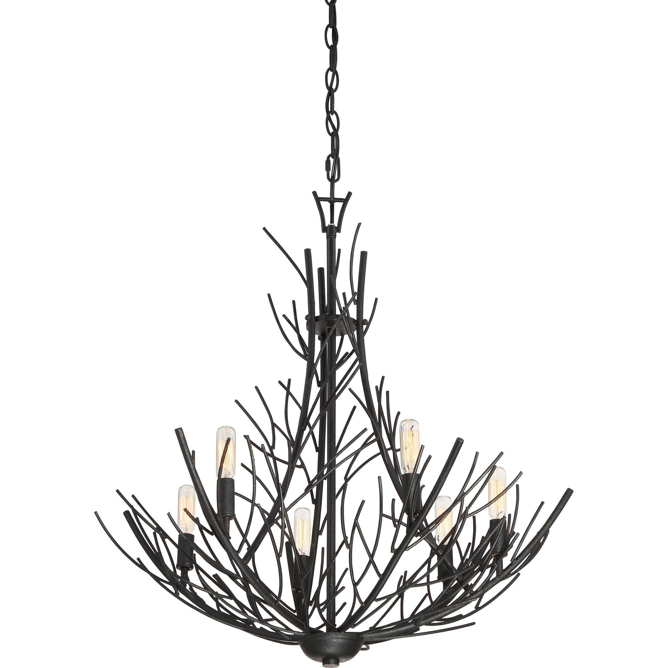 Thornhill 6 Light 26 inch Marcado Black Chandelier Ceiling Light
