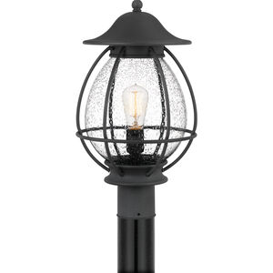 Boston 1 Light 18.75 inch Mottled Black Outdoor Post Lantern