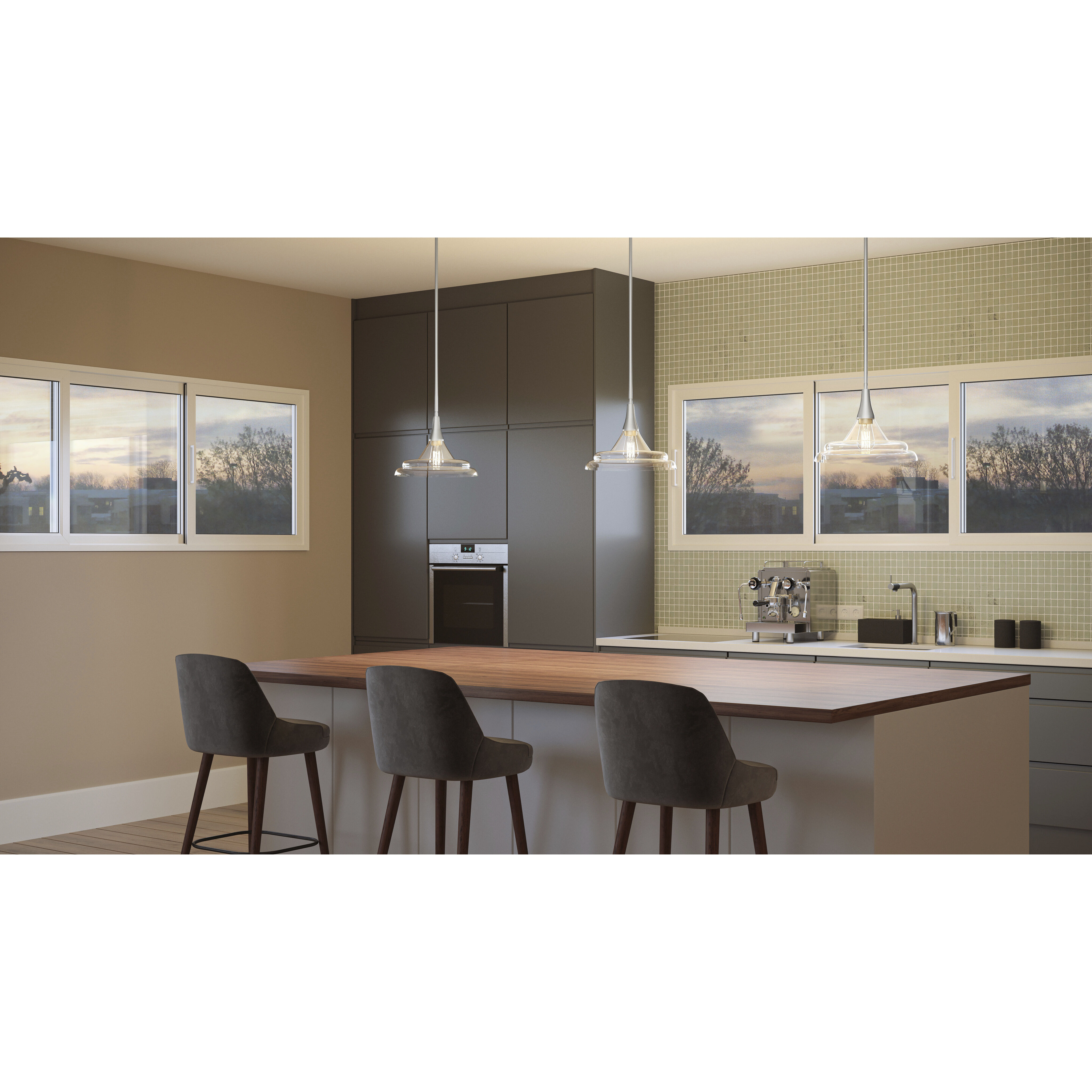 Grayton 1 Light 14 inch Brushed Nickel Pendant Ceiling Light