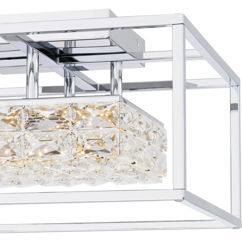 Dazzle LED 15.75 inch Polished Chrome Semi-Flush Mount Ceiling Light, Medium