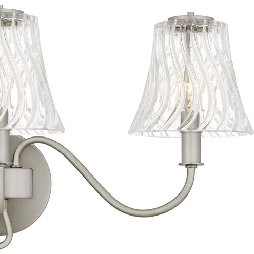 McKinney 3 Light 23 inch Brushed Nickel Bath Light Wall Light