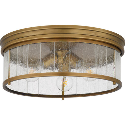Theodora 3 Light 16 inch Weathered Brass Flush Mount Ceiling Light, Medium