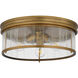 Theodora 3 Light 16 inch Weathered Brass Flush Mount Ceiling Light, Medium
