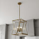 Clovis Pendant Ceiling Light in Brushed Weathered Brass