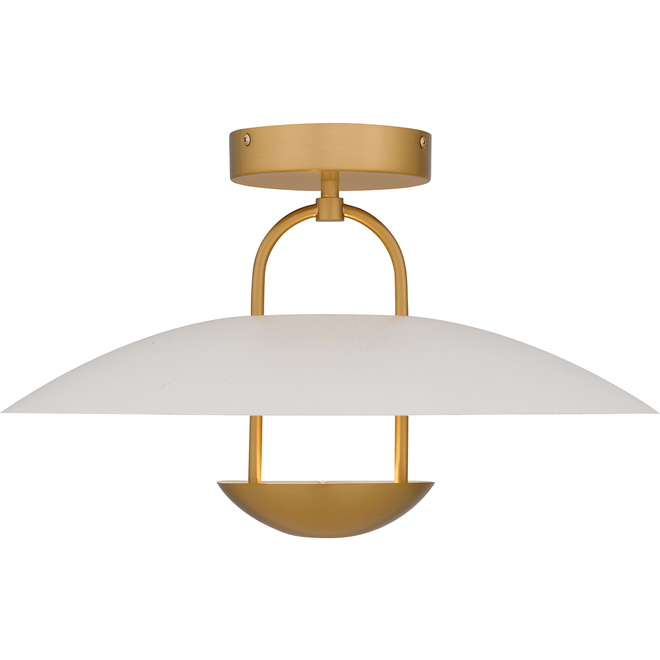 Bingham LED 18 inch Brushed Gold Semi-Flush Mount Ceiling Light, Large