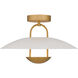 Bingham LED 18 inch Brushed Gold Semi-Flush Mount Ceiling Light, Large