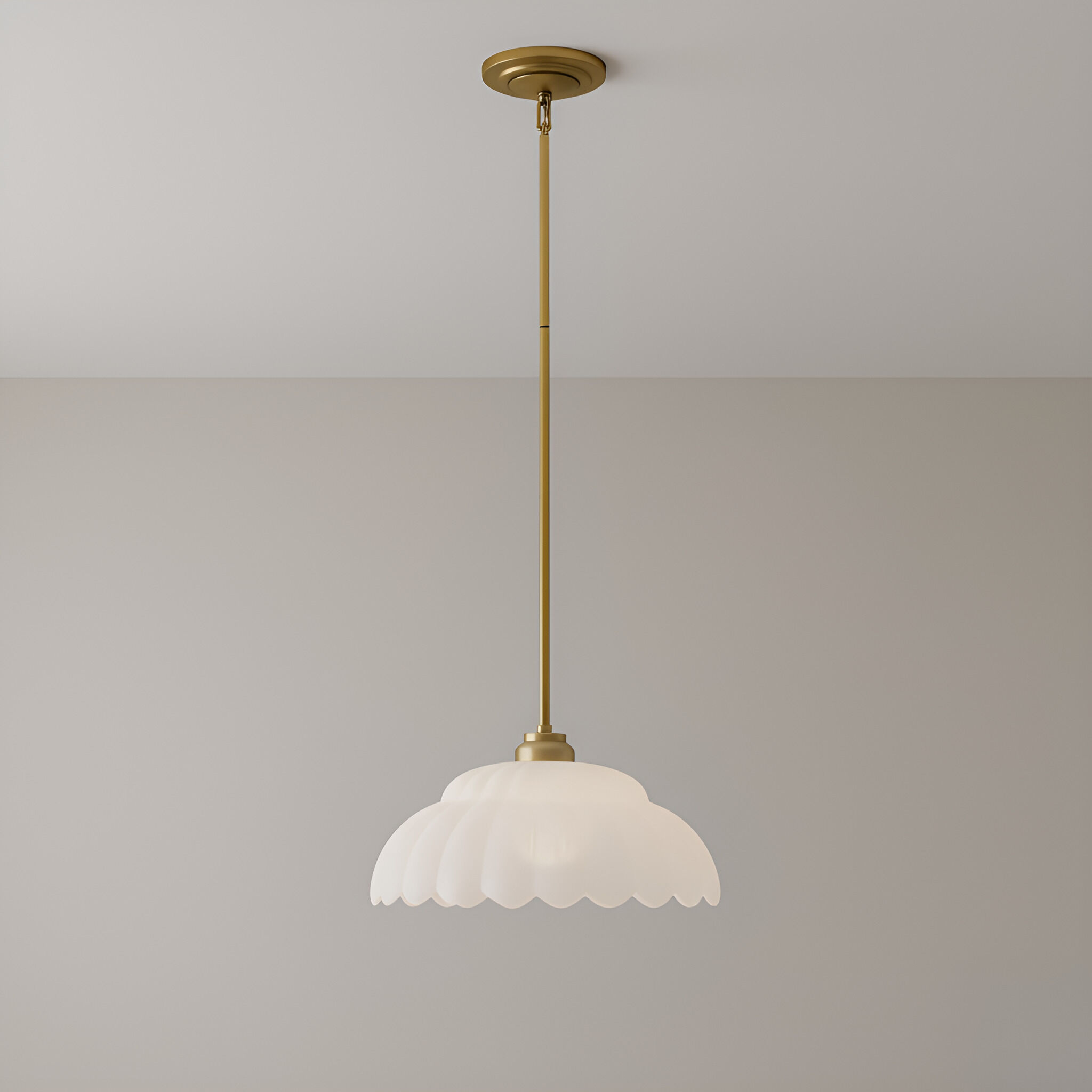 Whitecap 1 Light 14 inch Brushed Gold Pendant Ceiling Light