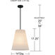 Peregrine 1 Light 14 inch Matte Black Pendant Ceiling Light