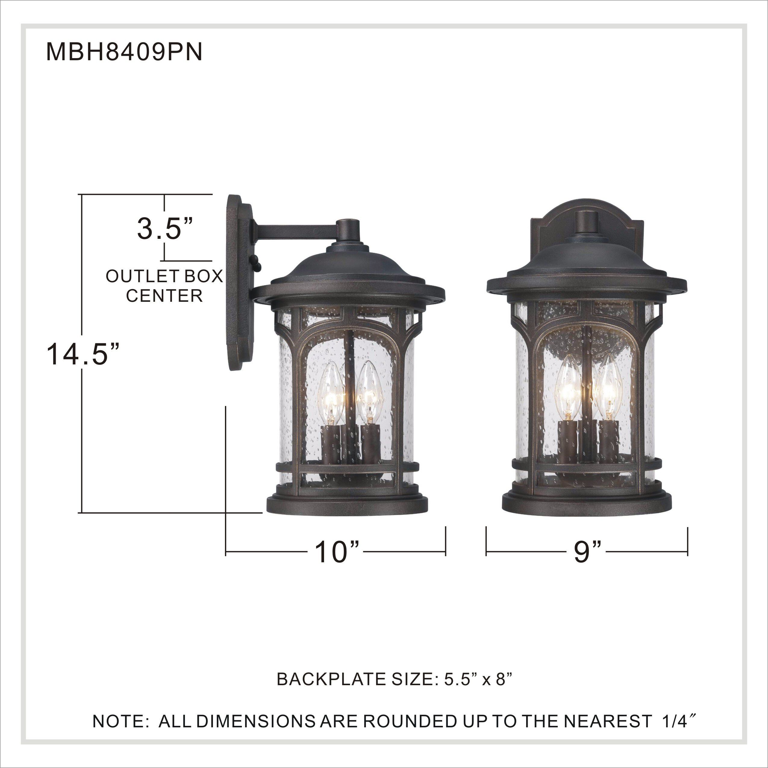 Marblehead 3 Light 15 inch Palladian Bronze Outdoor Wall
