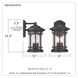 Marblehead 3 Light 15 inch Palladian Bronze Outdoor Wall