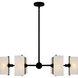 Curran 6 Light 36 inch Matte Black Chandelier Ceiling Light
