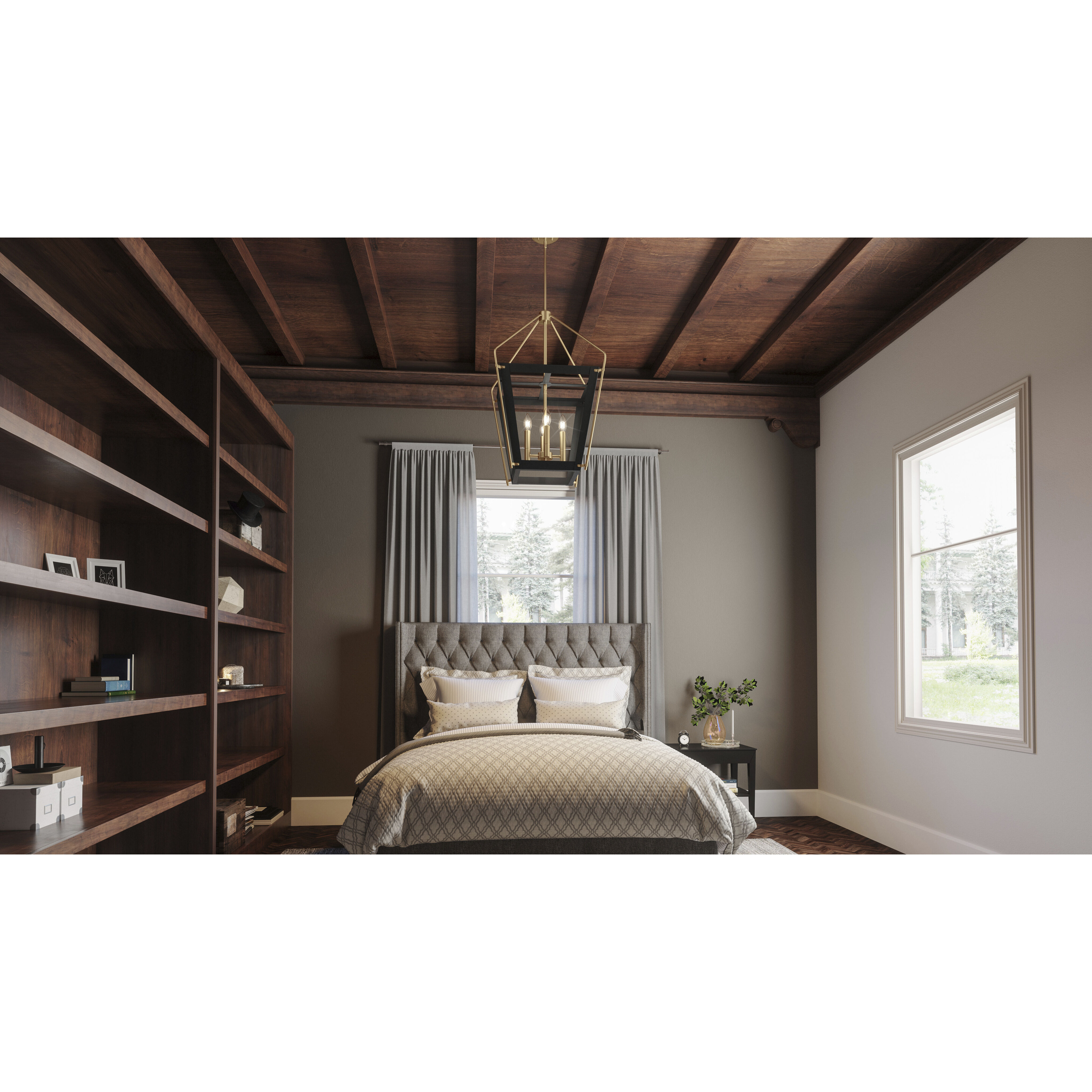 Abbeville 4 Light 18 inch Earth Black Pendant Ceiling Light