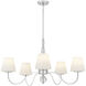 Stone 5 Light 35 inch Polished Chrome Chandelier Ceiling Light