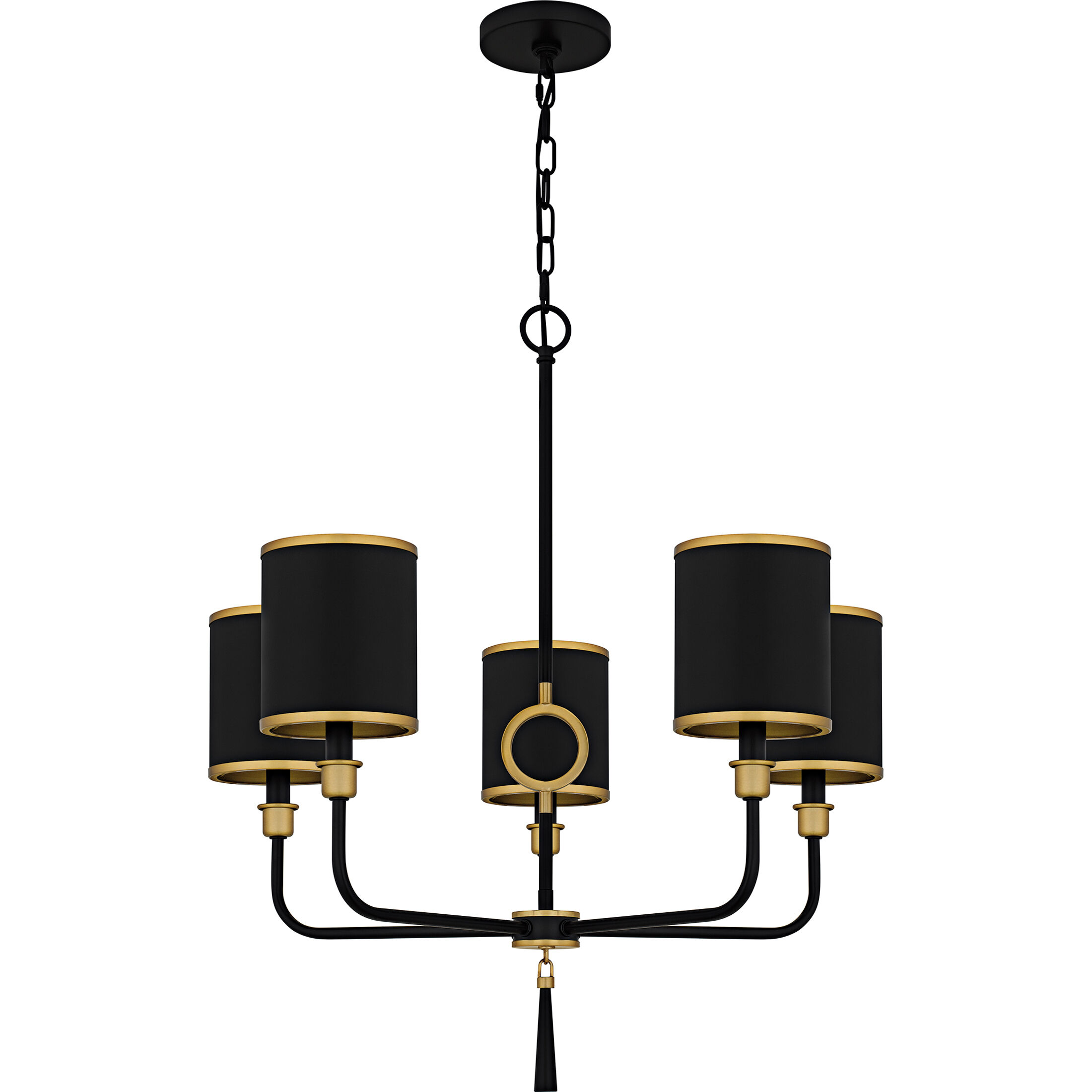 Lockery 5 Light 26.5 inch Matte Black Chandelier Ceiling Light