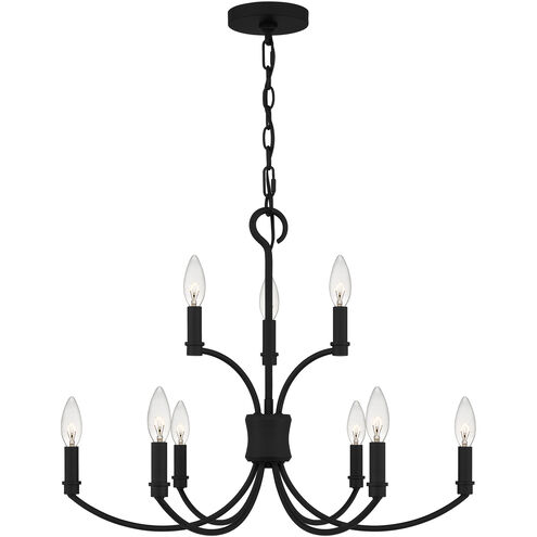 Quoizel Briar 9 Light 26 inch Matte Black Chandelier Ceiling Light BRR5025MBK - Open Box