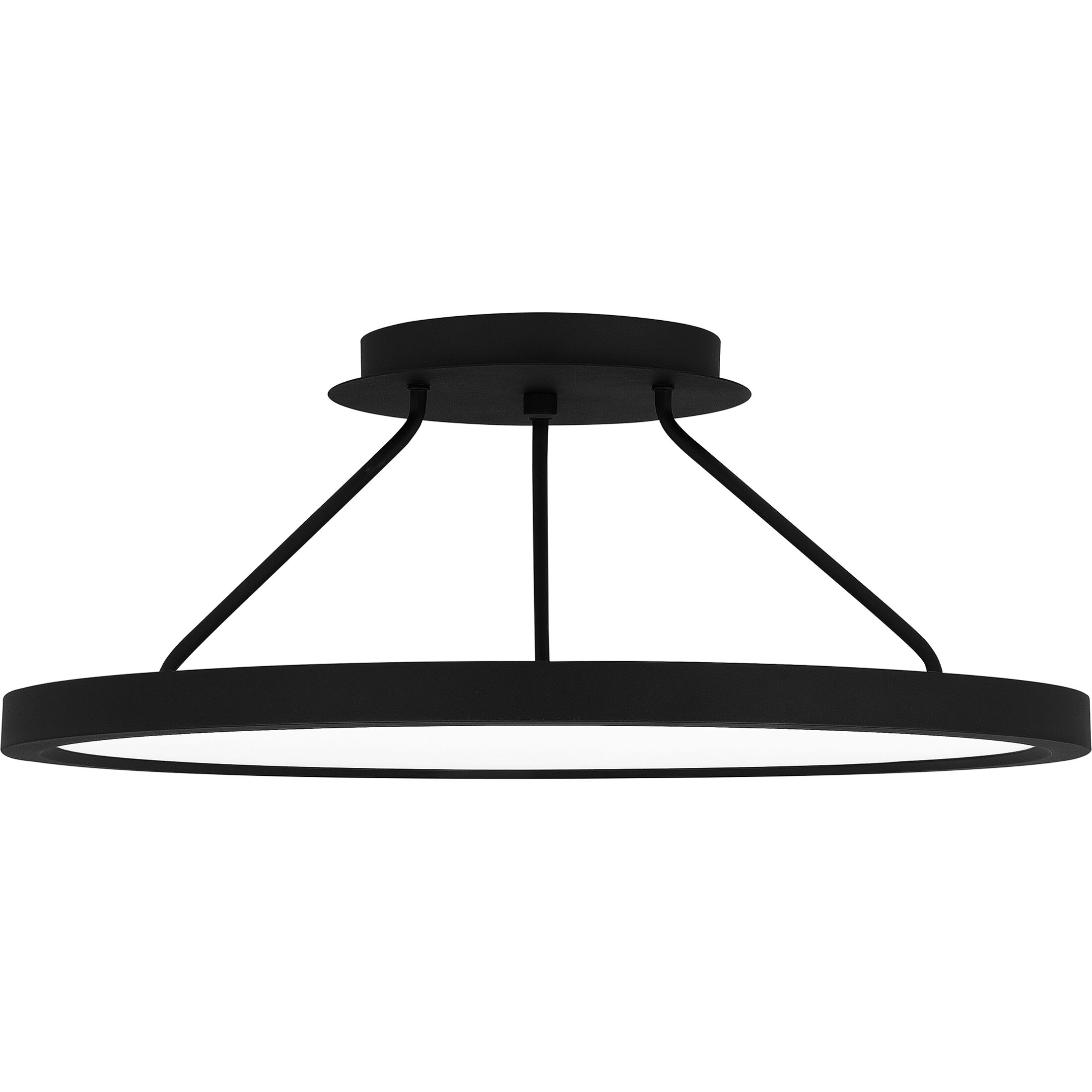 Outskirts LED 20 inch Earth Black Semi-Flush Mount Ceiling Light