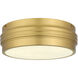 Emmett 3 Light 16 inch Brushed Gold Flush Mount Ceiling Light