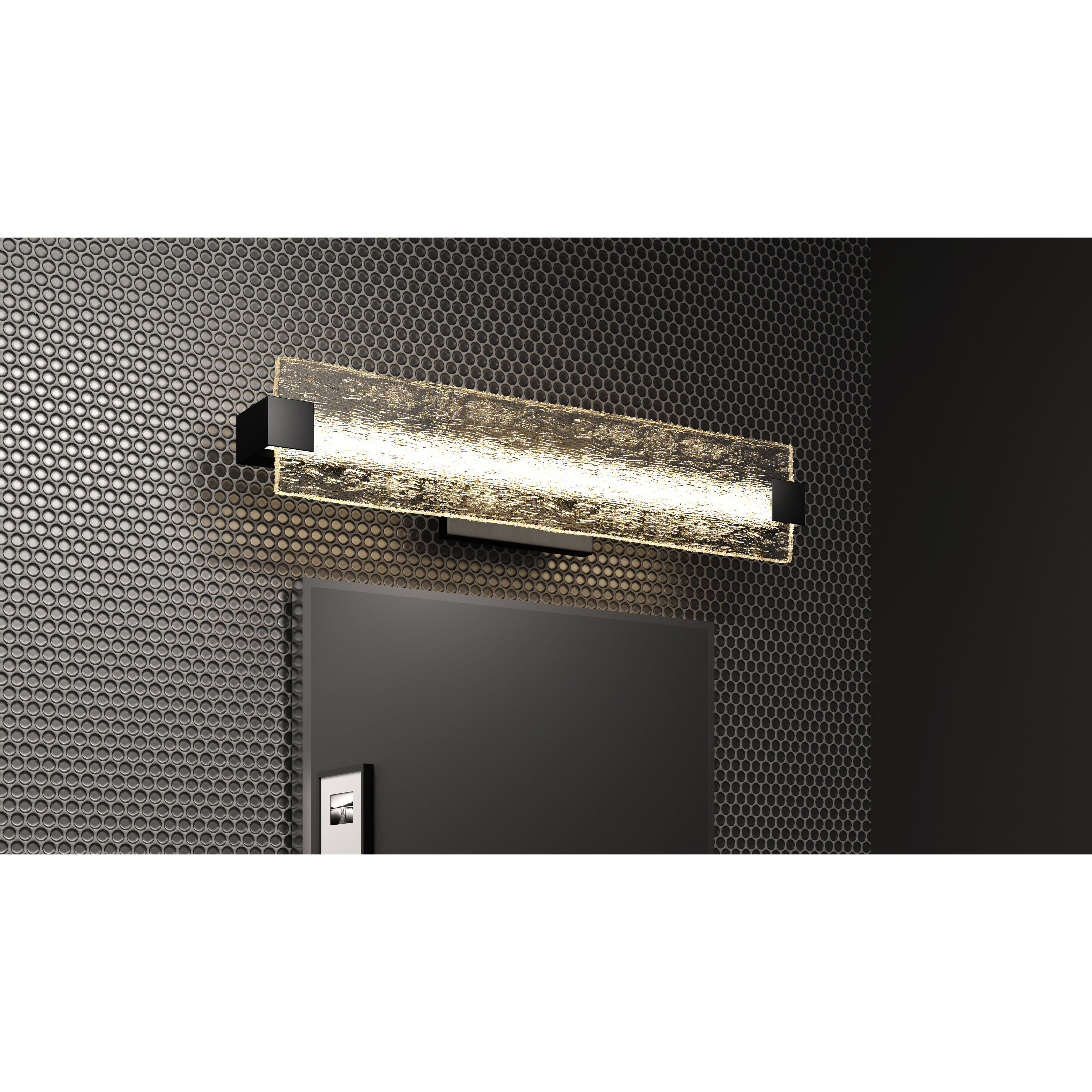 Winter LED 24 inch Matte Black Bath Light Wall Light