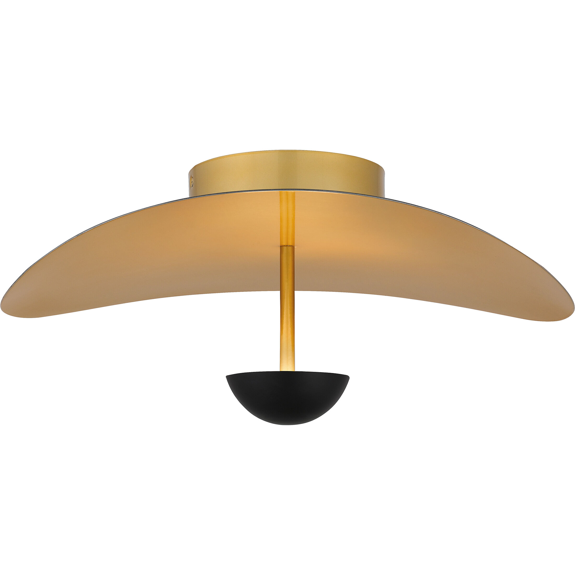 Azure LED 18.5 inch Matte Black Semi-Flush Mount Ceiling Light, Large