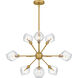 Salvador 9 Light 30 inch Brushed Gold Chandelier Ceiling Light