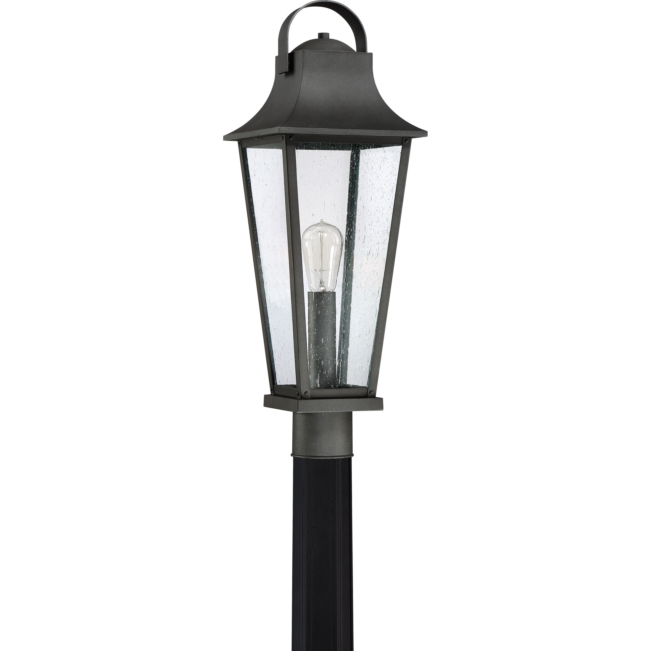 Galveston 1 Light 24.5 inch Mottled Black Outdoor Post Lantern