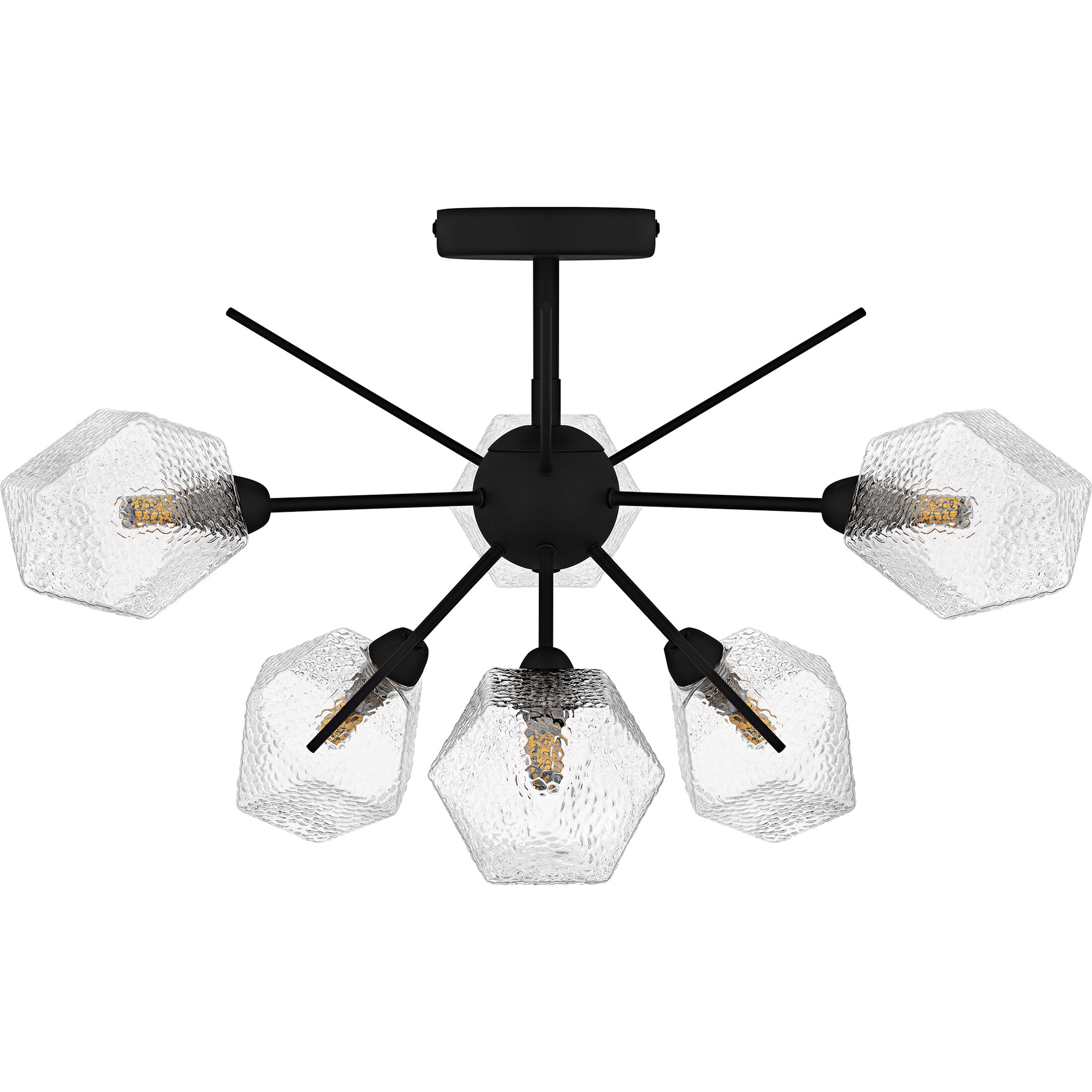 Salvador 6 Light 24 inch Earth Black Semi-Flush Mount Ceiling Light, Extra Large