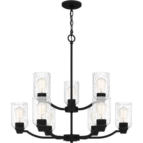 Acacia 9 Light 29 inch Matte Black Chandelier Ceiling Light