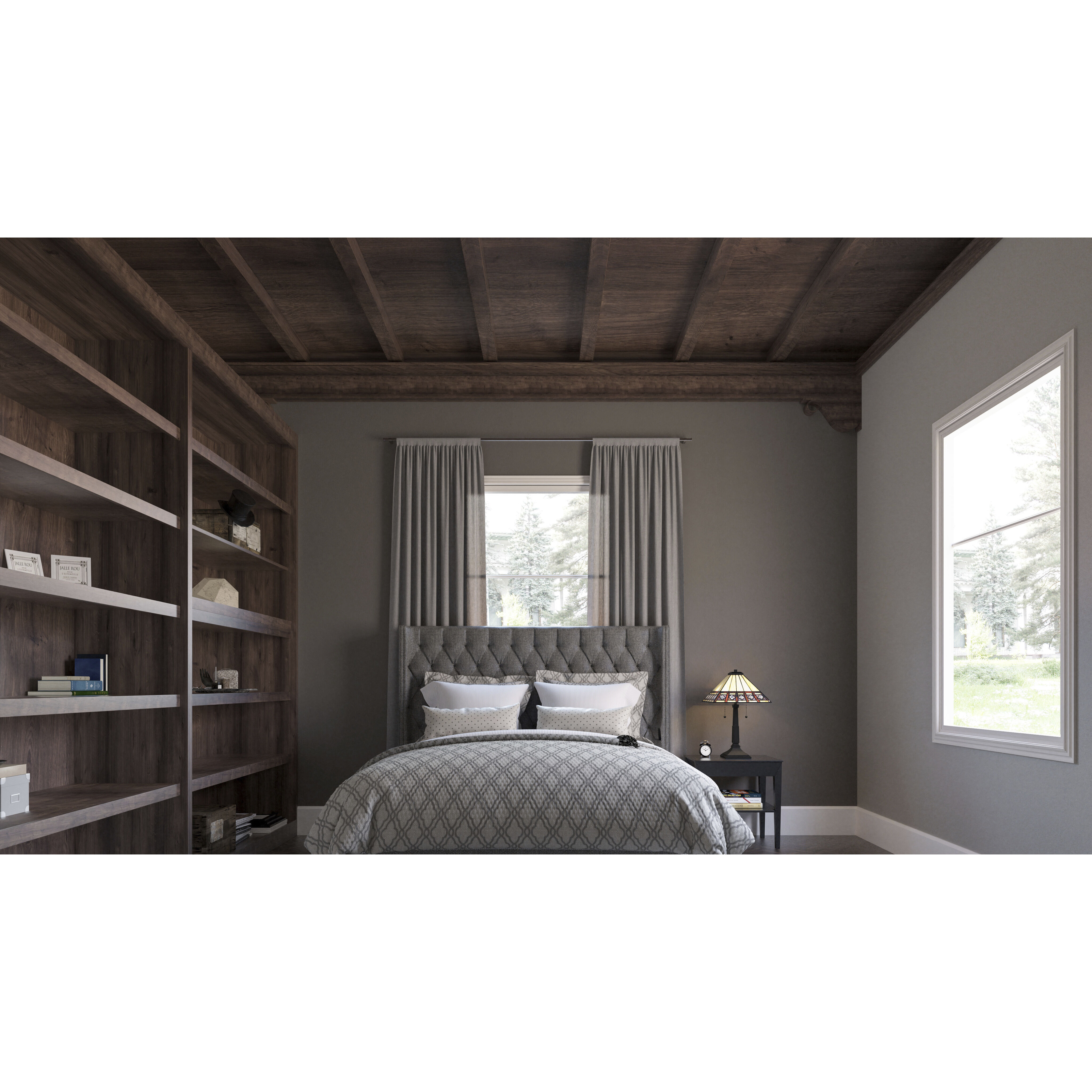 Chardonnay 23 inch 75.00 watt Matte Black Table Lamp Portable Light, Tiffany