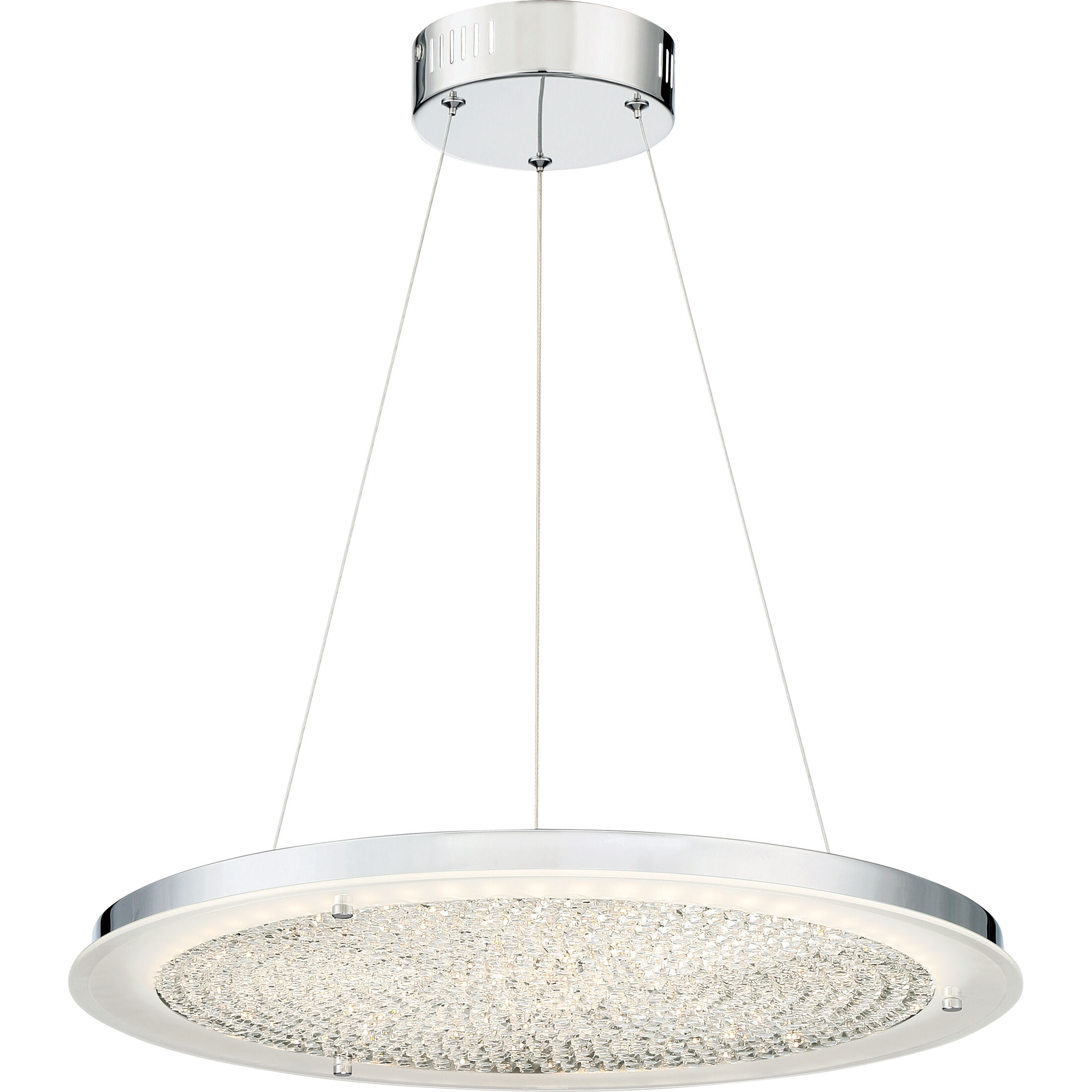 Blaze LED 21 inch Polished Chrome Pendant Ceiling Light