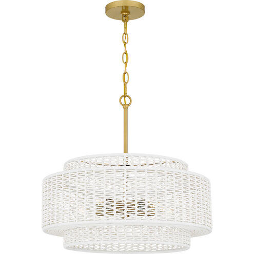 Teton 5 Light 20 inch Brushed Gold Pendant Ceiling Light