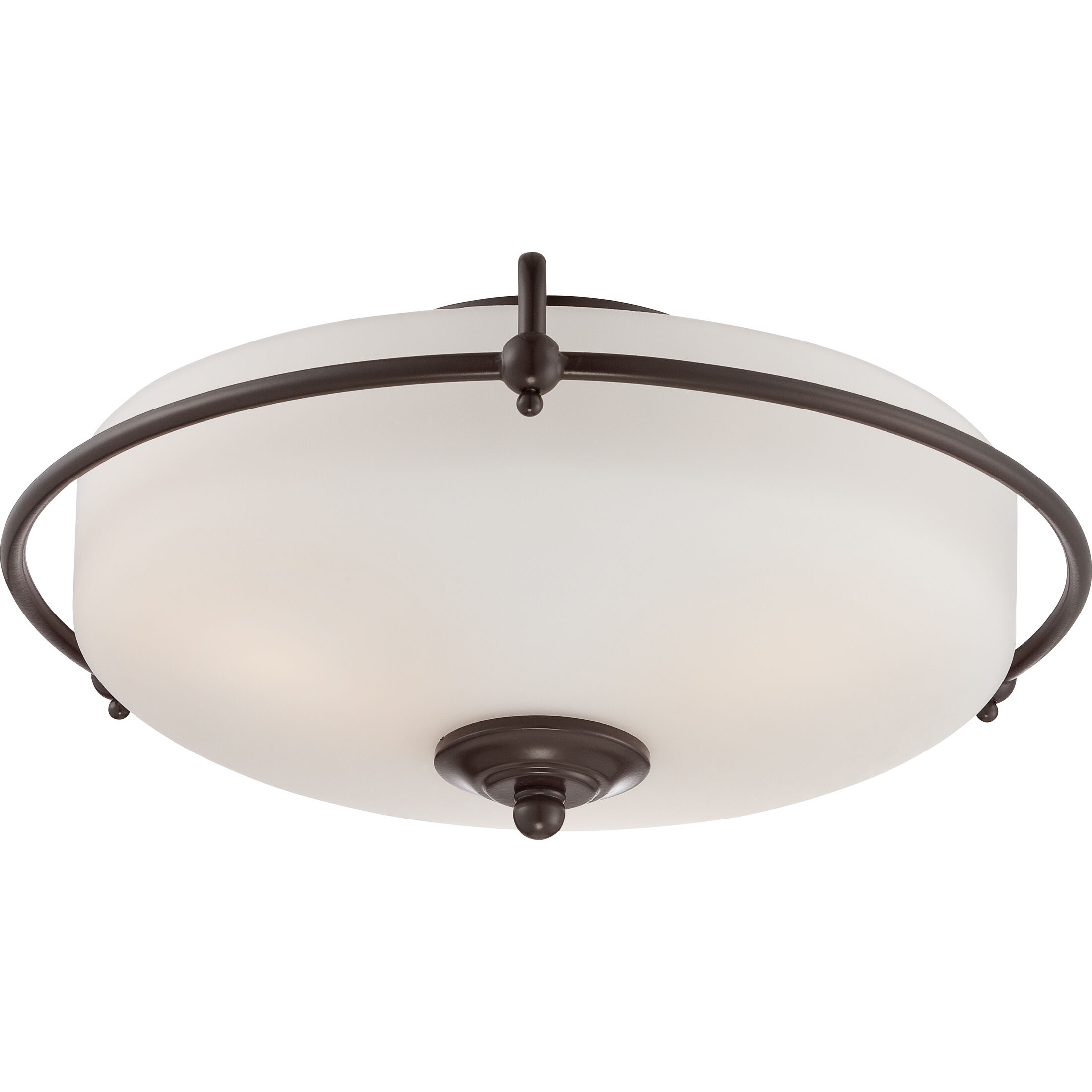 Griffin 3 Light 17 inch Palladian Bronze Flush Mount Ceiling Light
