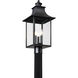 Chancellor 3 Light 22 inch Mystic Black Outdoor Post Lantern