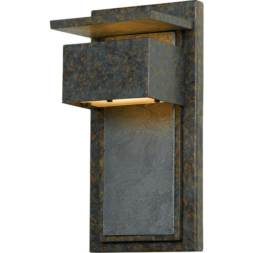Zephyr 1 Light 14 inch Muted Bronze Outdoor Wall Lantern, Naturals