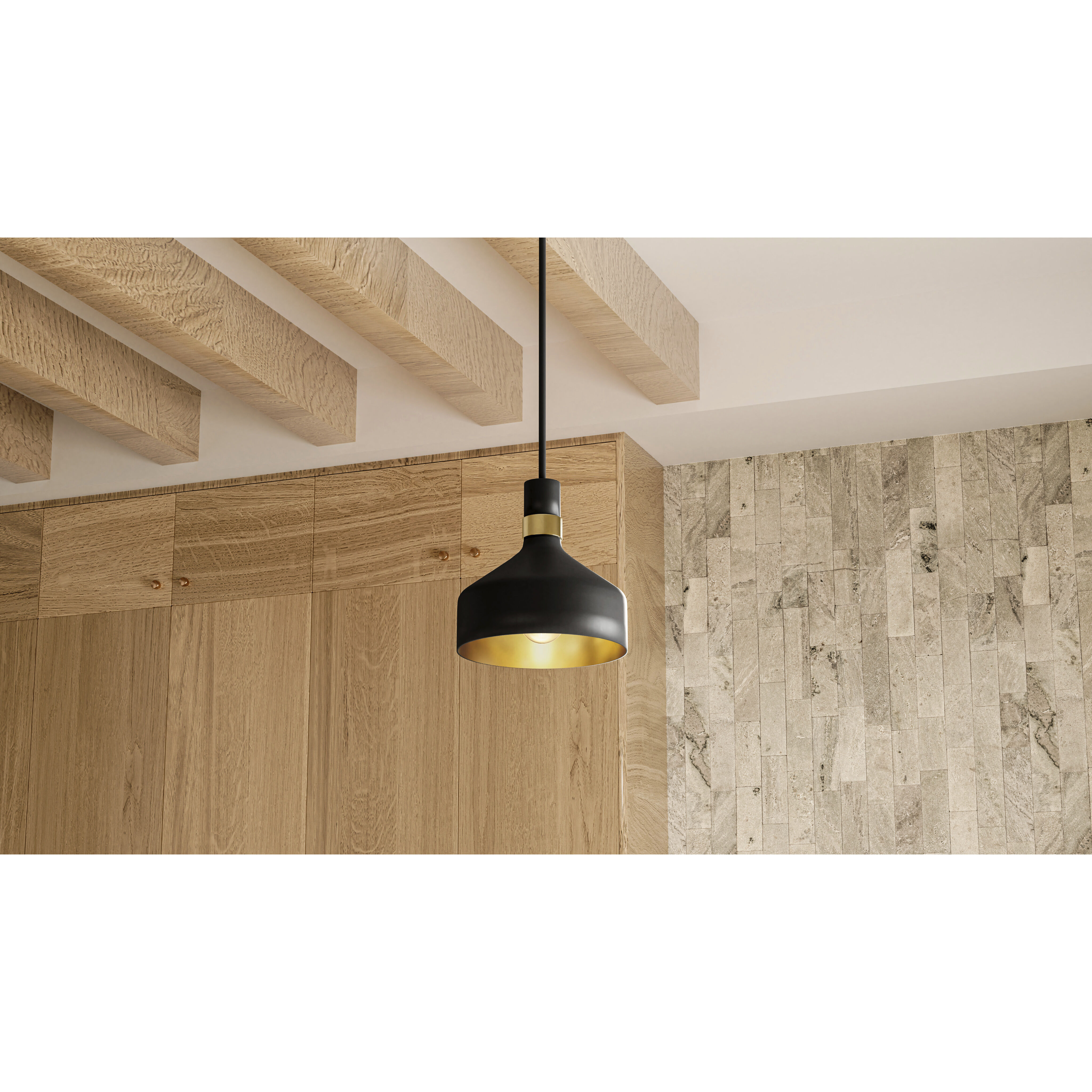 Arbor 1 Light 10 inch Matte Black Mini Pendant Ceiling Light, Small