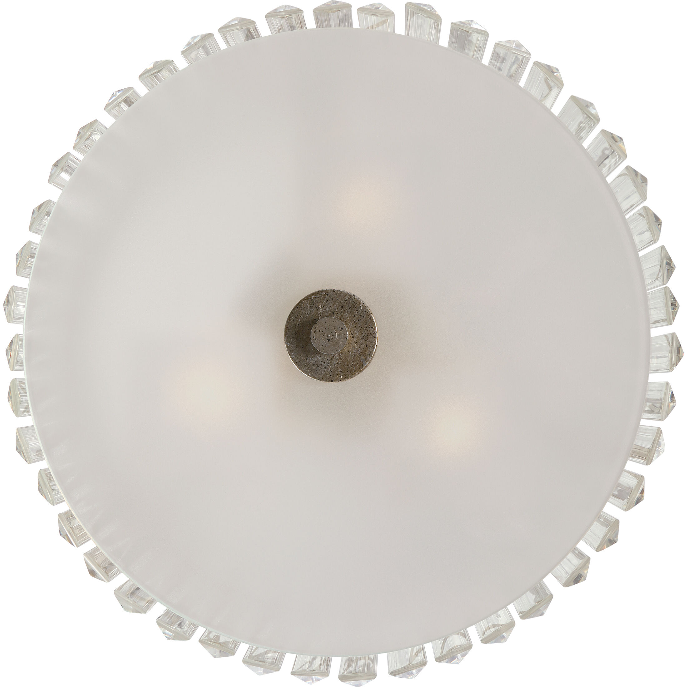 Mirage 3 Light 15 inch Vintage Gold Semi-Flush Mount Ceiling Light