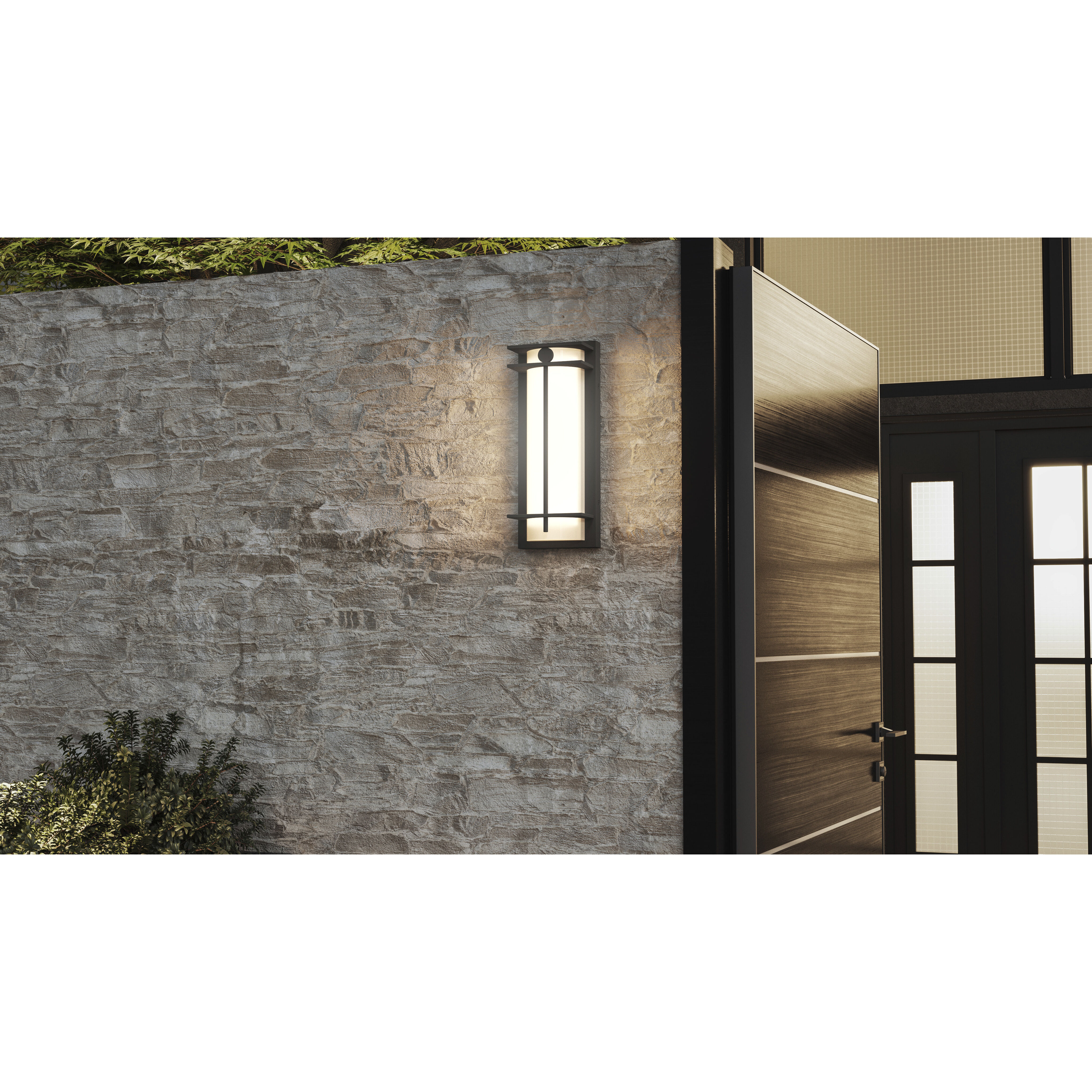 Syndall Outdoor Wall Lantern in Earth Black, Medium