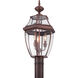 Newbury 3 Light 23 inch Aged Copper Outdoor Post Lantern