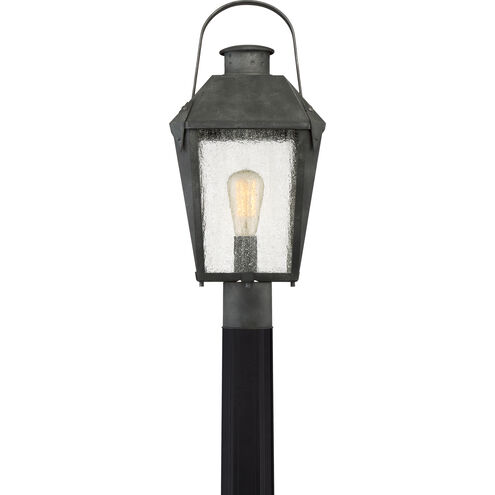 Carriage 1 Light 21.75 inch Mottled Black Outdoor Post Lantern