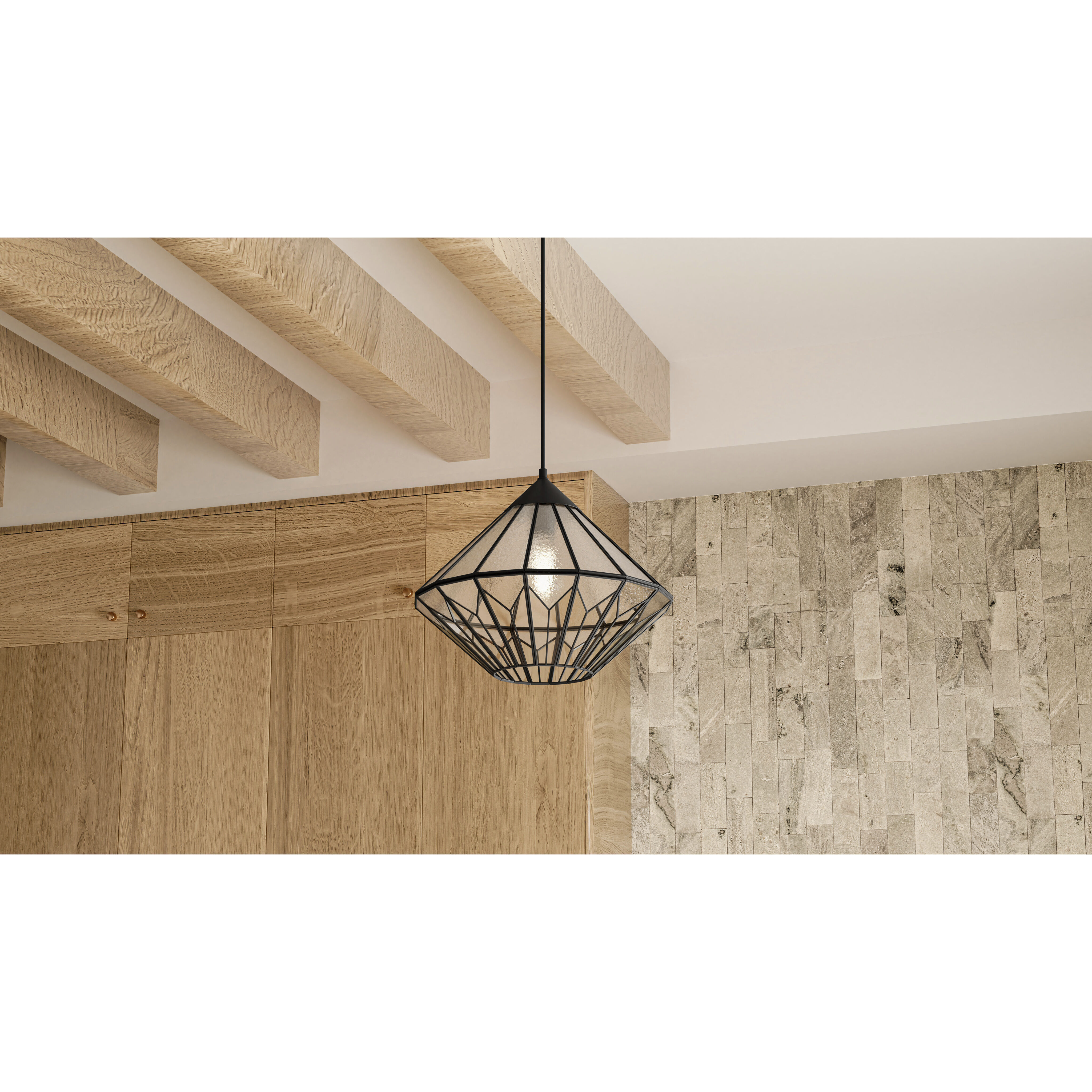 Olivier 1 Light 15 inch Matte Black Pendant Ceiling Light