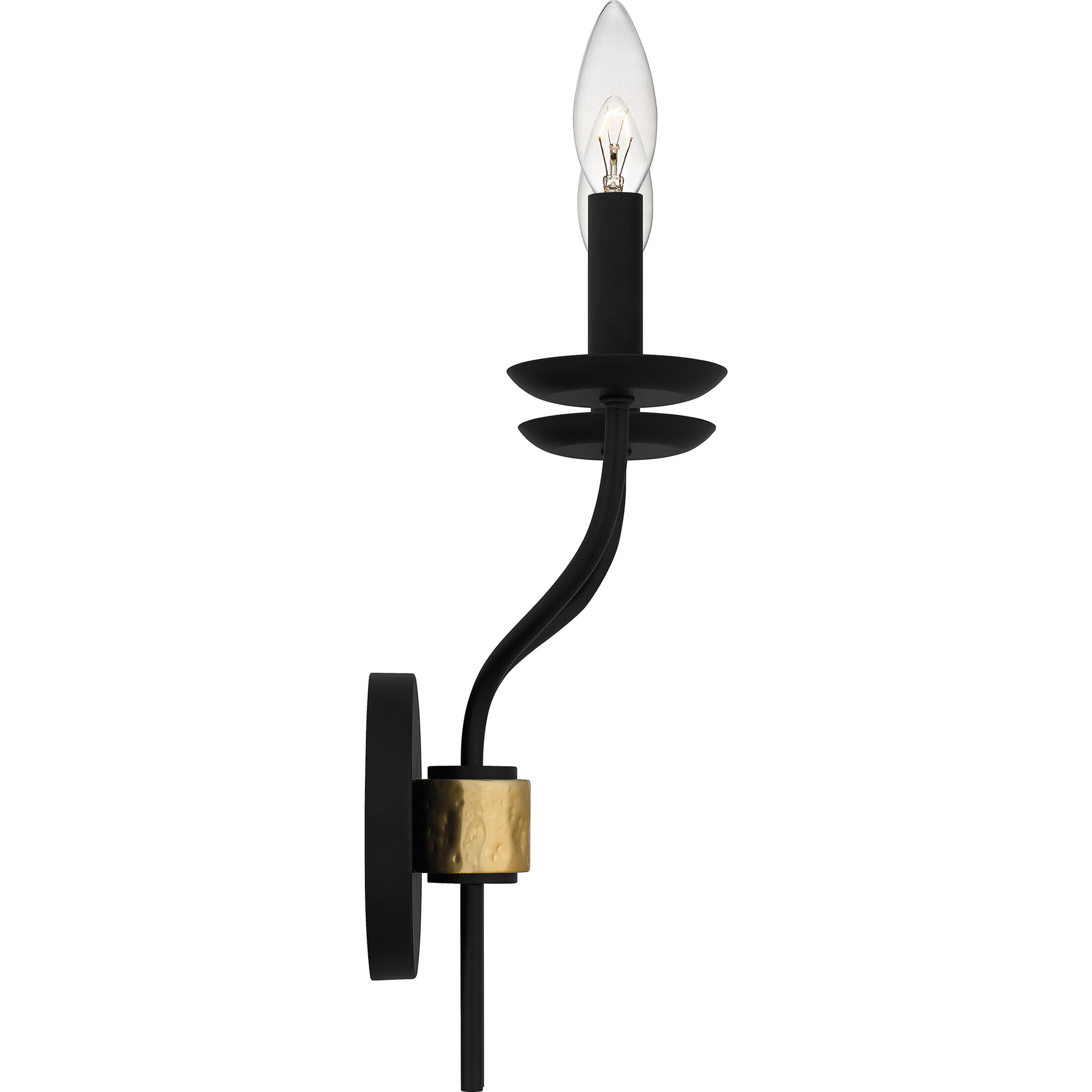 Margaret 2 Light 11 inch Matte Black Wall Sconce Wall Light, Small
