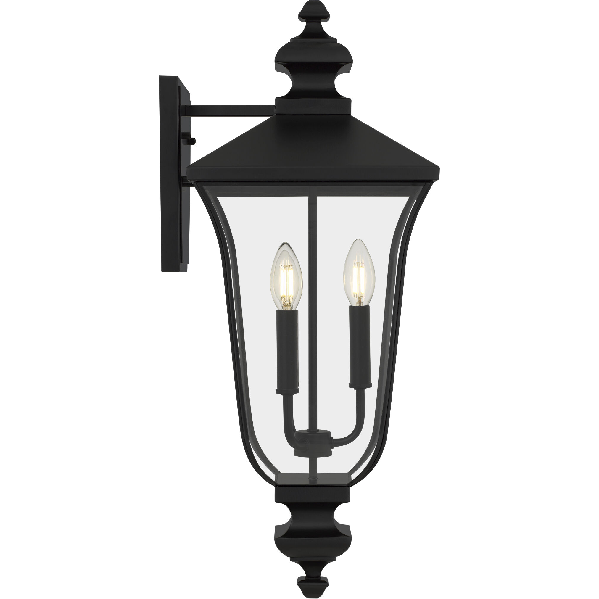 Farley 3 Light 25.25 inch Matte Black Outdoor Wall Lantern