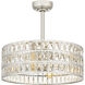 Coffman 22 inch Polished Nickel with Silver Blades Fandelier