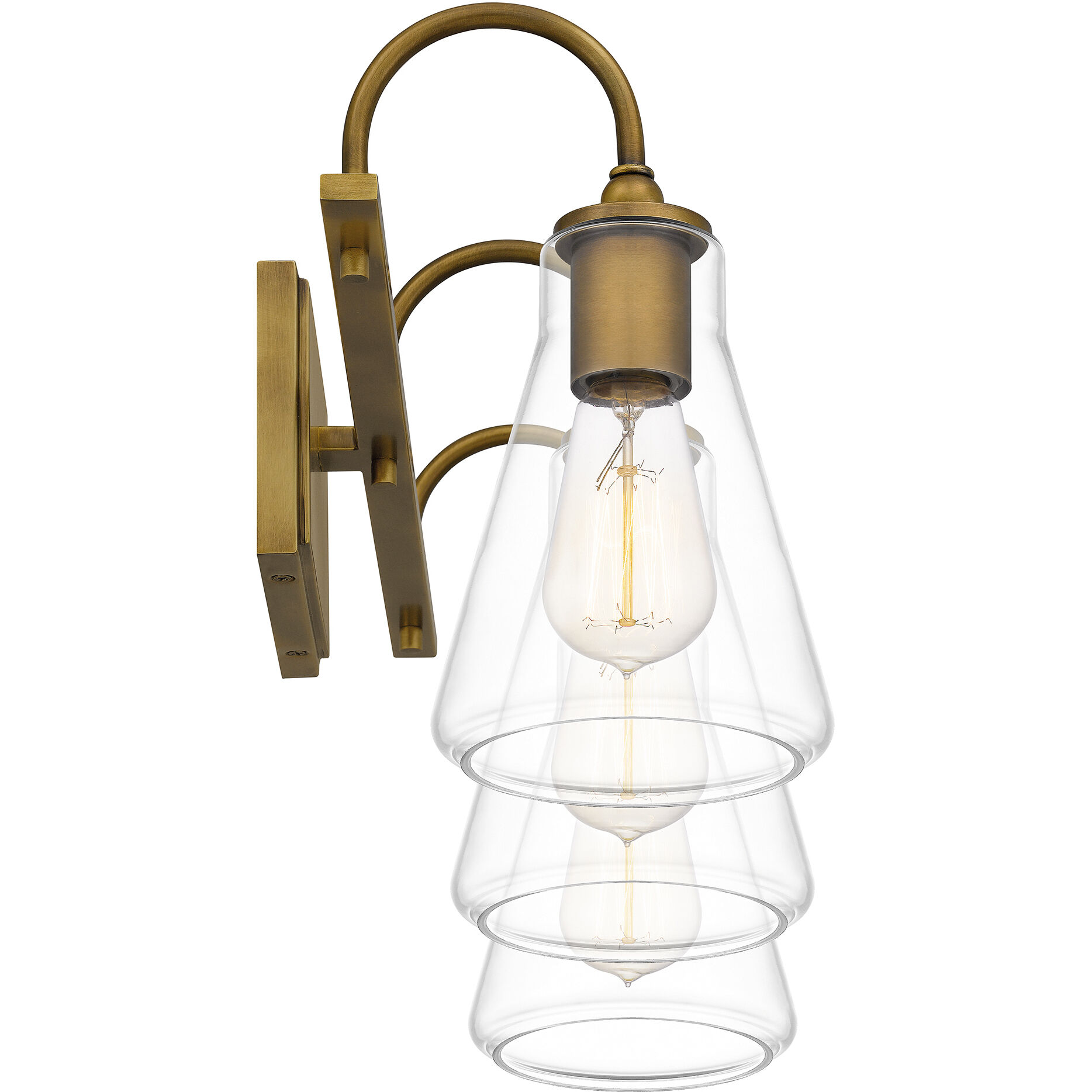 Boyton 3 Light 24 inch Weathered Brass Bath Light Wall Light